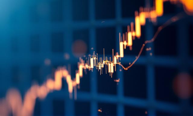 Abstract financial charts showing market trends